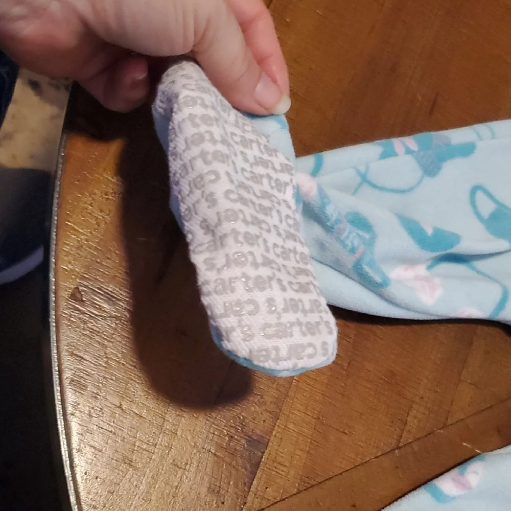 Carter's Teal and Pink Floral Footie